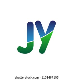 Initial Letter JY Logo Lowercase, colorful logotype Modern and Simple Logo Design.
