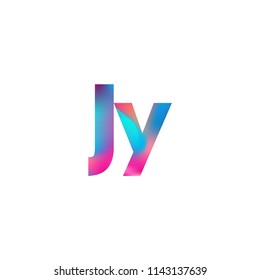 Initial Letter JY Logo Lowercase colorful design, Modern and Simple Logo Design.
