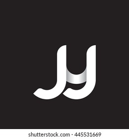 initial letter jy modern linked circle round lowercase logo white black