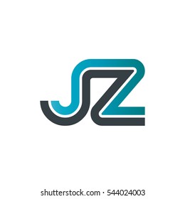 Initial Letter JZ JR Linked Design Logo Company