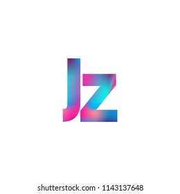Initial Letter JZ Logo Lowercase colorful design, Modern and Simple Logo Design.
