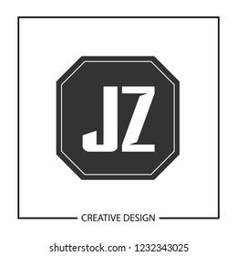 Initial Letter JZ Logo Template Design