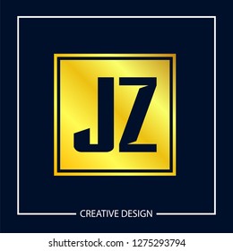 Initial Letter JZ Logo Template Design