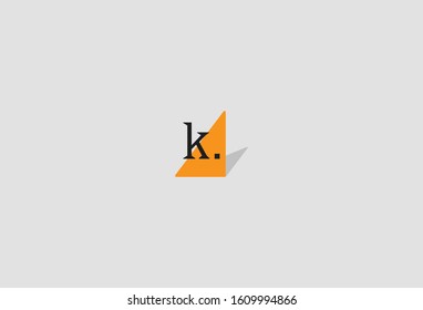 Initial letter K with Abstract Design Logo Template. Vector Illustration