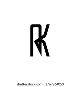 letra inicial A y K, AK, logotipo de KA, plantilla de diseño de estilo de arte de línea monográfica
