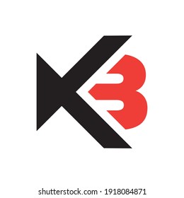 Initial Letter K and B Logo. Flat Line Vector Branding Logo Design Template Element.