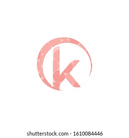Initial letter k beauty, Modern Logo Ideas. Inspiration logo design. Template Vector Illustration. Isolated On White Background
