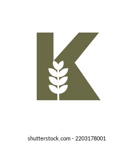 Initial Letter K Brewing Logo With Beer Icon Vector Template