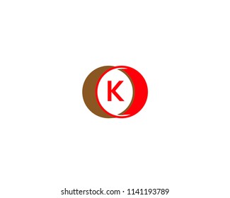 Initial Letter K Circle Icon Vector Logo Template Illustration Design