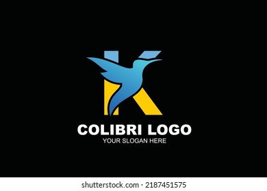 initial Letter K colibri  logo