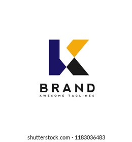 initial letter k colorful logo vector concept