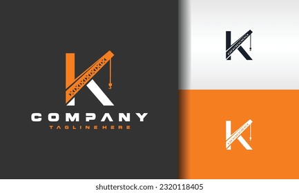 initial letter K crane logo