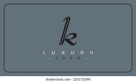 Initial Brief K kreatives Luxus Logo Design.