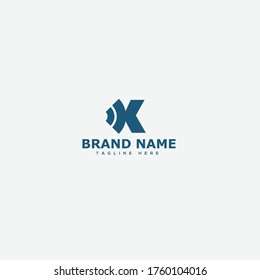 Logo de diseño de letra inicial K