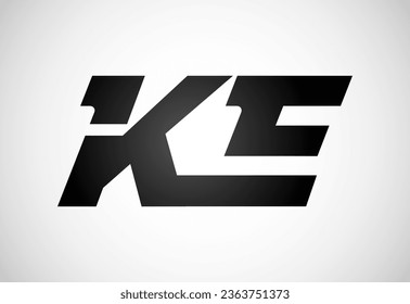 Plantilla de vectores de diseño de logotipo K E de la letra inicial. Diseño del logotipo de la carta KE