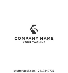 Initial Letter K With Eagle Falcon  Logo Design Vector Illustration