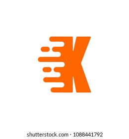 Initial Letter K Fast Speed Logo Design Template