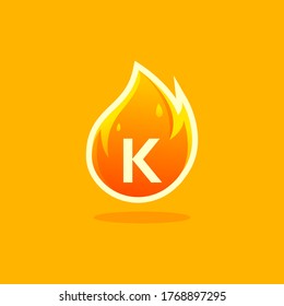 letra inicial K icono de diseño logotipo