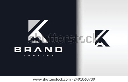 initial letter K gear logo
