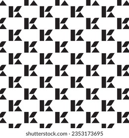 Initial Letter K Geometric Logo and Symbol Pattern Design.