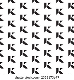 Letra inicial K Diseño de patrón de logotipo geométrico y símbolo.