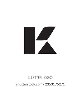 Initial Letter K Geometric Logo and Symbol Pattern Design.