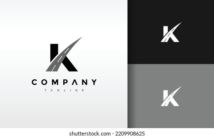 initial letter K highway logo