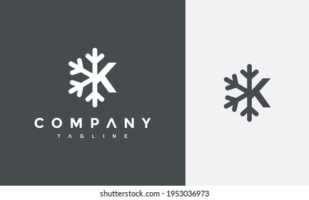 initial letter K ice logo	