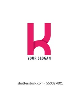 Initial Letter K Isolated Logo