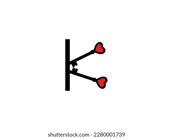 Initial letter K Key logo Concept, Key with Letter K, Vector Logo Design Template. Key Vector Logo Letter K. K Safety and Security Letter Design Vector