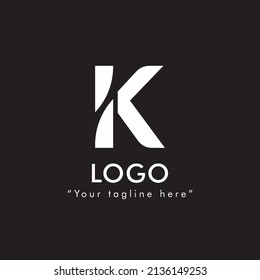 Initial Letter K linked Logo. Usable for Business and Branding Logos. Flat Vector Logo Design Template Element