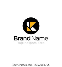 Initial letter K logo concept, vector design template