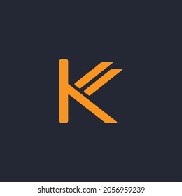 Initial Letter K Logo mit Creative Modern Business Typografie Vektor Template. Design des K-Symbols für kreatives abstraktes Briefing