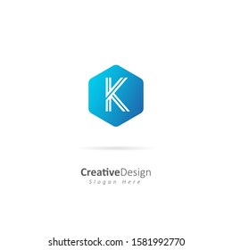 Initial Letter K logo, design vector illustration template, company brand  symbol