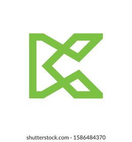 Initial letter K logo design vector.