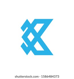 Initial letter K logo design vector.