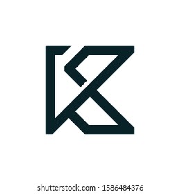 Initial letter K logo design vector.