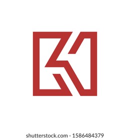 Initial letter K logo design vector.