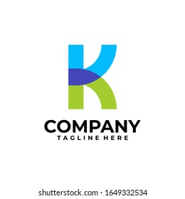 letra inicial Diseño del logotipo K inspiración vectorial
