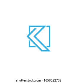 initial letter k logo design concept