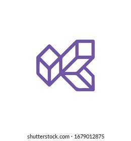 Initial letter k logo design template
