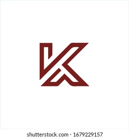 Plantilla de diseño del logotipo de la letra inicial k