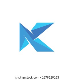 Initial letter k logo design template