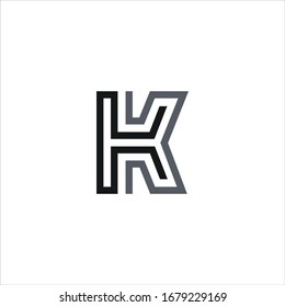 Plantilla de diseño del logotipo de la letra inicial k