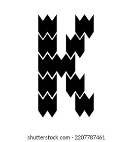 Initial letter K logo design.