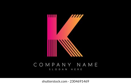 initial letter k logo design vector template