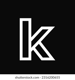 Vector de diseño del logotipo K de la letra inicial