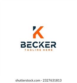 initial letter k logo design