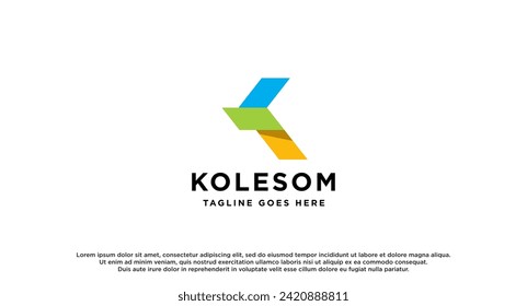 Initial Letter K logo design vector inspiration. Letter K Business and company branding logos template.