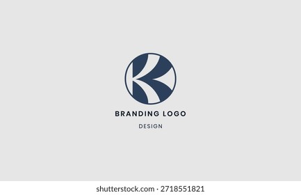 Initial letter K logo design. isolated on white background
